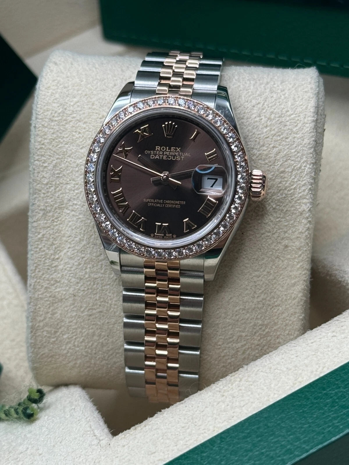 Rolex Lady-Datejust 28mm 279381RBR Chocolate Roman Dial Oyster Bracelet - Image 7
