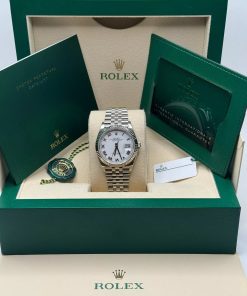 Alternative view of Rolex  Datejust 41mm 126334 White Roman Oyster Stainless Steel Mens Watch