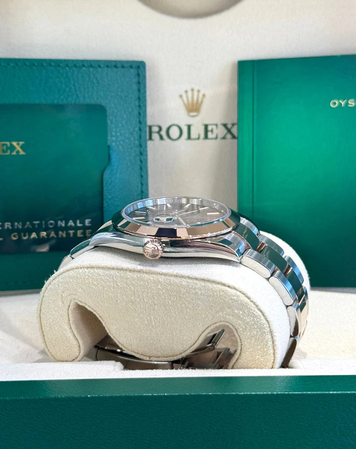Rolex Datejust 41mm 126301 Chocolate Index Oyster Steel and Everose Gold Watch - Image 10