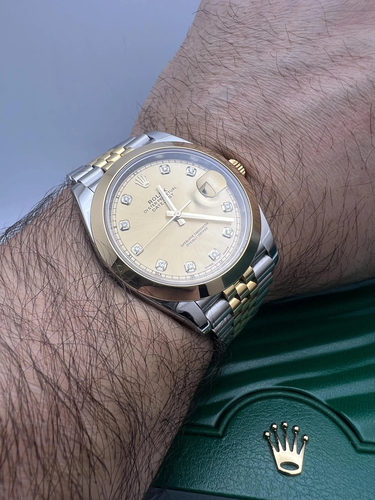 Rolex Datejust 41mm 126303 Champagne Diamond Jubilee Steel and Yellow Gold Mens Watch - Image 7