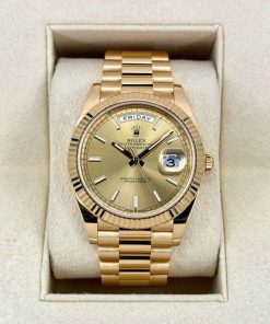 Alternative view of Rolex  Day-Date President 40mm Yellow Gold Champagne Index Dial - 228238