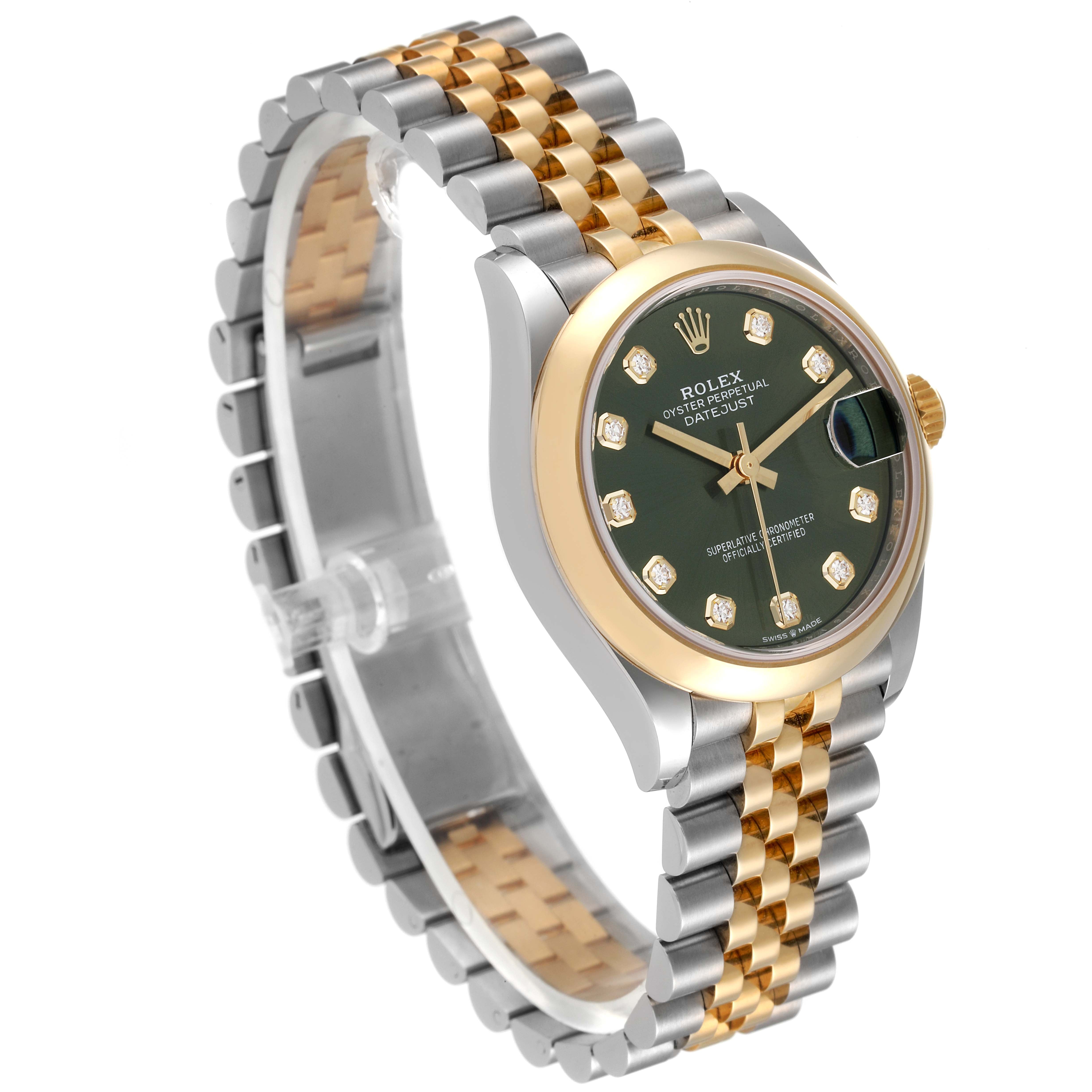 Rolex Datejust m278243-0029/0030 31mm Olive Green Dial Yellow Rolesor Oyster Watch - Image 7