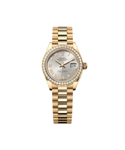 Rolex Lady-Datejust 279138RBR  Silver 28mm Dial President Bracelet Watch