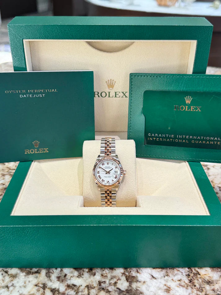 Rolex Lady-Datejust 28mm 279171 White Roman Oyster Stainless Steel and Rose Gold - Image 9