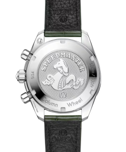 Alternative view of Omega Speedmaster 38 Green Dial 38mm with Diamonds Stainless Steel Strap 324.18.38.50.60.001
