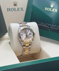 Alternative view of Rolex Lady-Datejust 28mm 279173 Silver Diamond Dial Oyster Bracelet