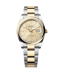 Alternative view of Rolex  Datejust 126203 Golden Fluted Dial 36mm Domed Bezel