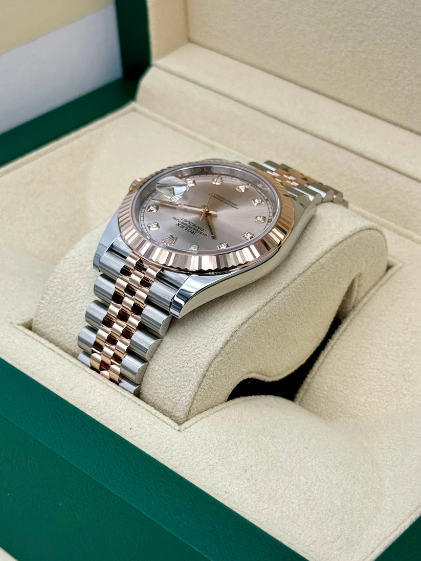 Rolex Datejust 41mm 126331 Sundust Diamond Jubilee Steel and Everose Gold Watch - Image 6