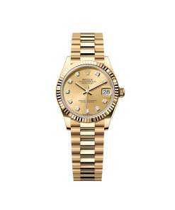 Rolex Datejust m278278-0009 Champagne 31mm Dial President Bracelet Watch