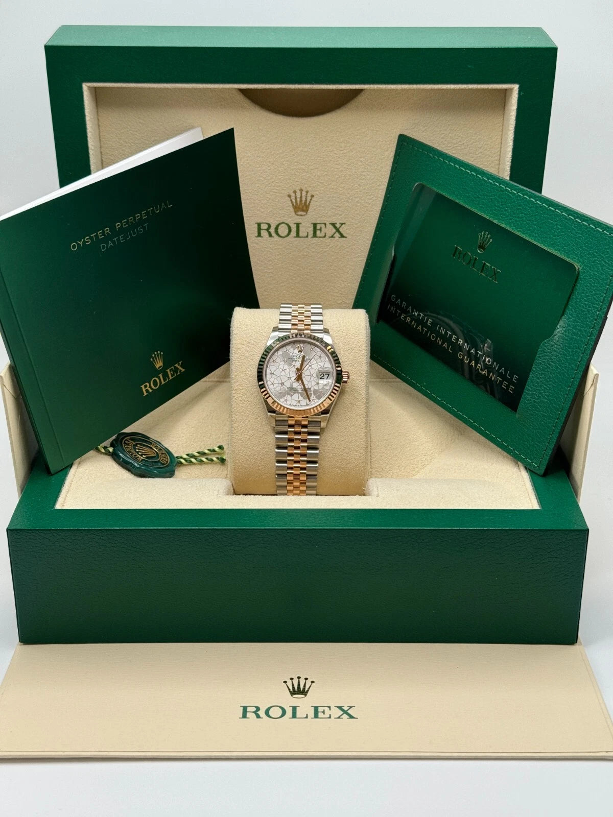 Rolex Datejust m278271-0031/0032 Silver Floral Motif 31mm Dial Oyster Bracelet Watch - Image 12