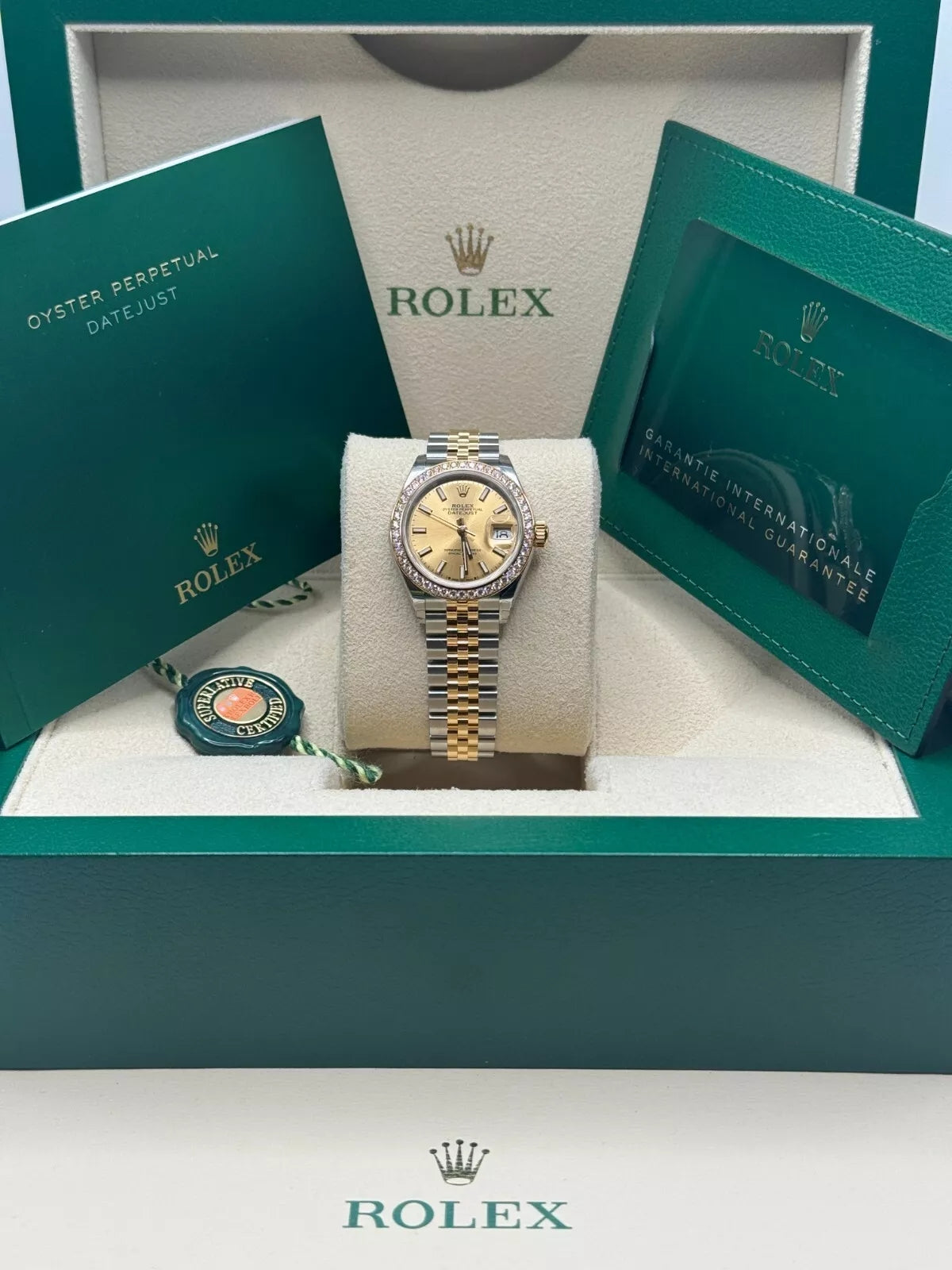 Rolex Lady-Datejust 28mm 279383RBR Champagne Dial Yellow Rolesor Oyster Bracelet - Image 7