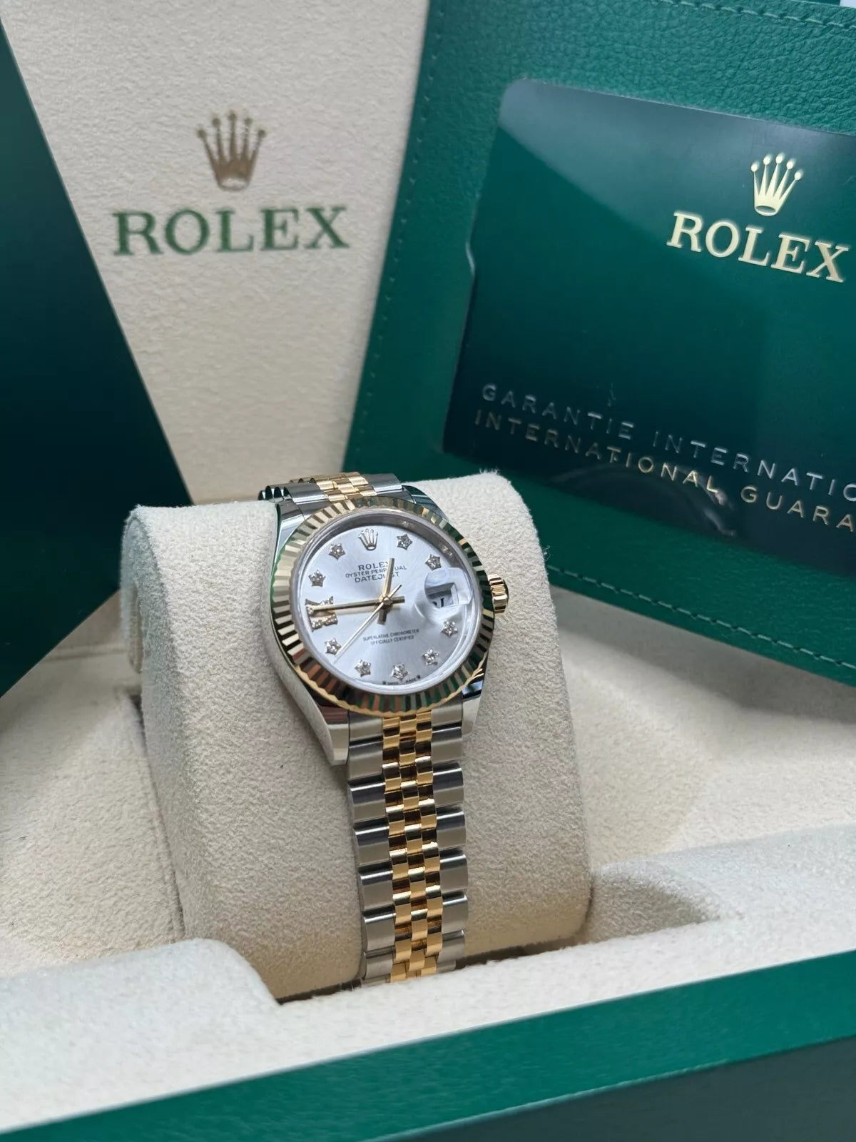 Rolex Lady-Datejust 28mm 279173 Silver Diamond Dial Oyster Bracelet - Image 9