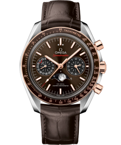 Omega Speedmaster Moonphase Brown Dial 44.25mm Stainless Steel Sedna�?gold Strap 304.23.44.52.13.001