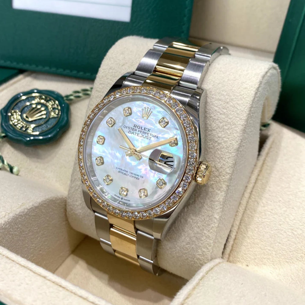 Rolex Datejust 36mm 126283 White Mother-of-Pearl Dial Jubilee Bracelet Watch - Image 12