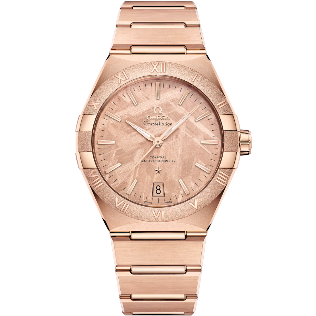 Omega Constellation 41mm Pink Dial 18k Rose Gold Bracelet 131.50.41.21.99.002
