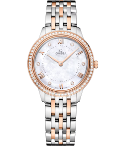 Omega De Ville Prestige, Stainless Steel, 18k Sedna�?Gold and Diamond-set, 30mm Quartz  434.25.30.60.55.001