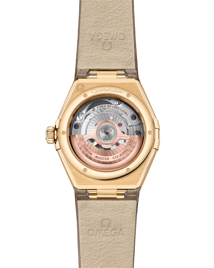 Omega Constellation Ladies' Selection 29mm yellow gold on leather strap 131.58.29.20.52.001 - Image 2