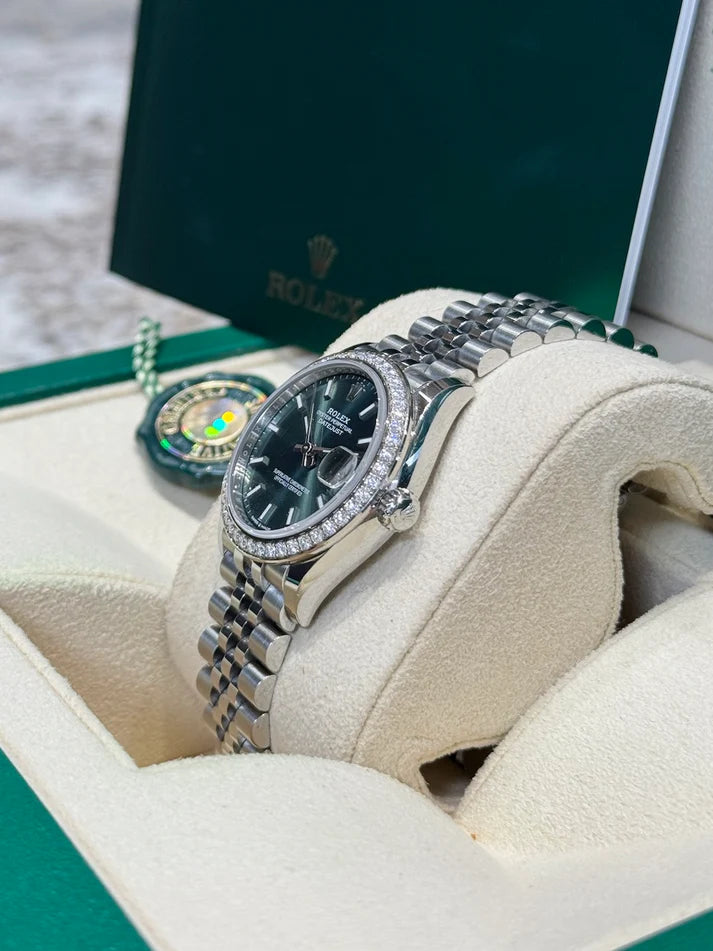 Rolex Datejust m278384RBR-0021/0022 Mint Green 31mm Dial Oyster Watch - Image 4