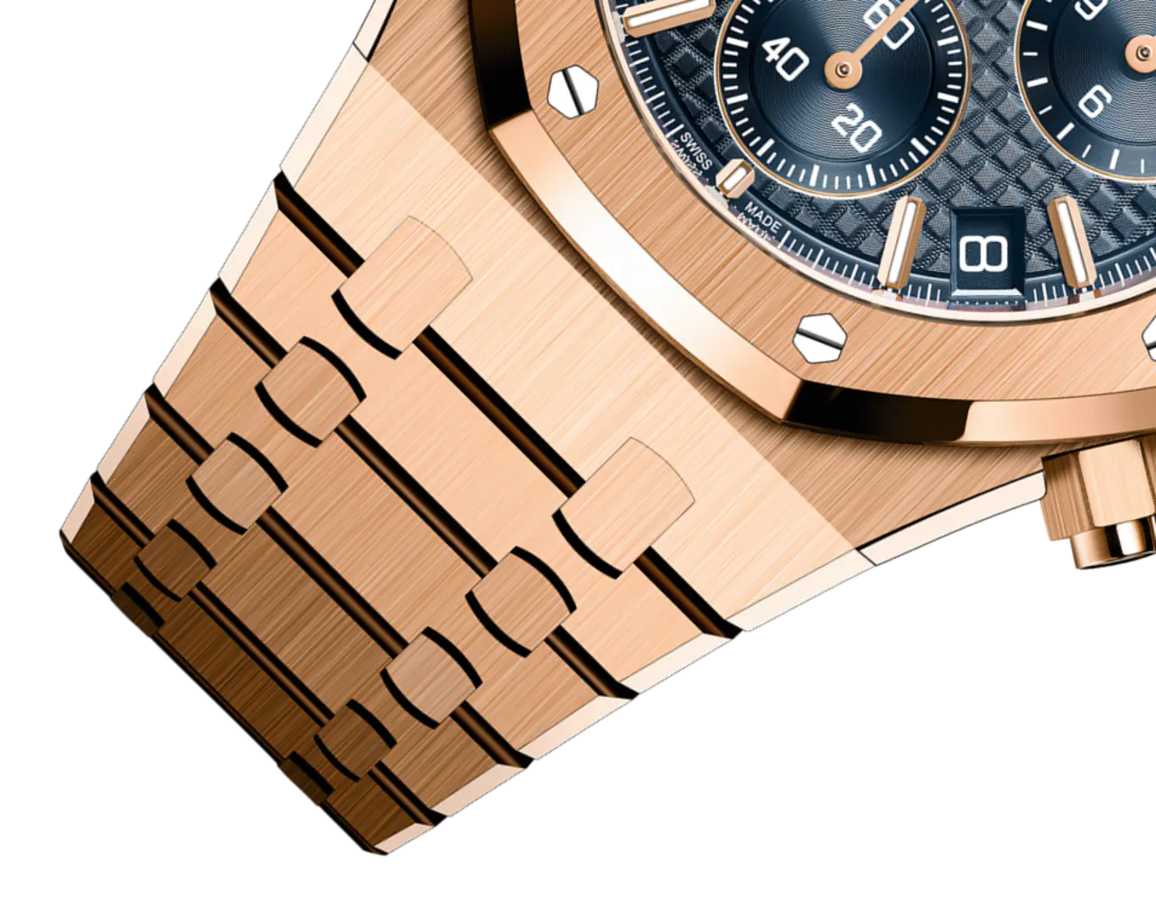 Audemars Piguet ROYAL OAK Pink Gold “Bleu nuit nuage 50�?Dial CHRONOGRAPH 41mm 26240OR.OO.1320OR.05 - Image 4