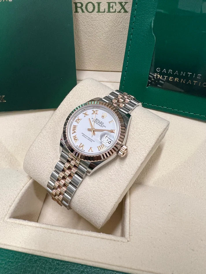 Rolex Lady-Datejust 28mm 279171 White Roman Oyster Stainless Steel and Rose Gold - Image 4