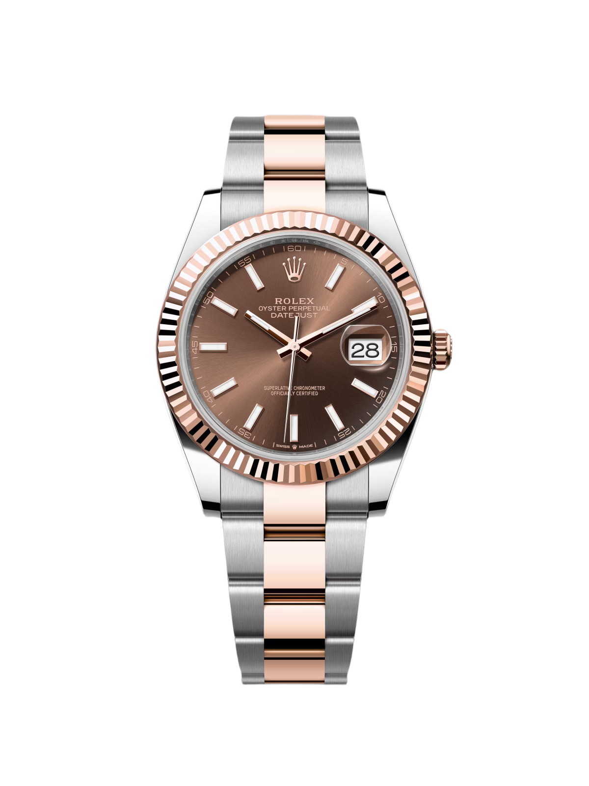 Rolex Datejust 41mm 126331 Chocolate Index Jubilee Steel and Everose Gold Watch - Image 2