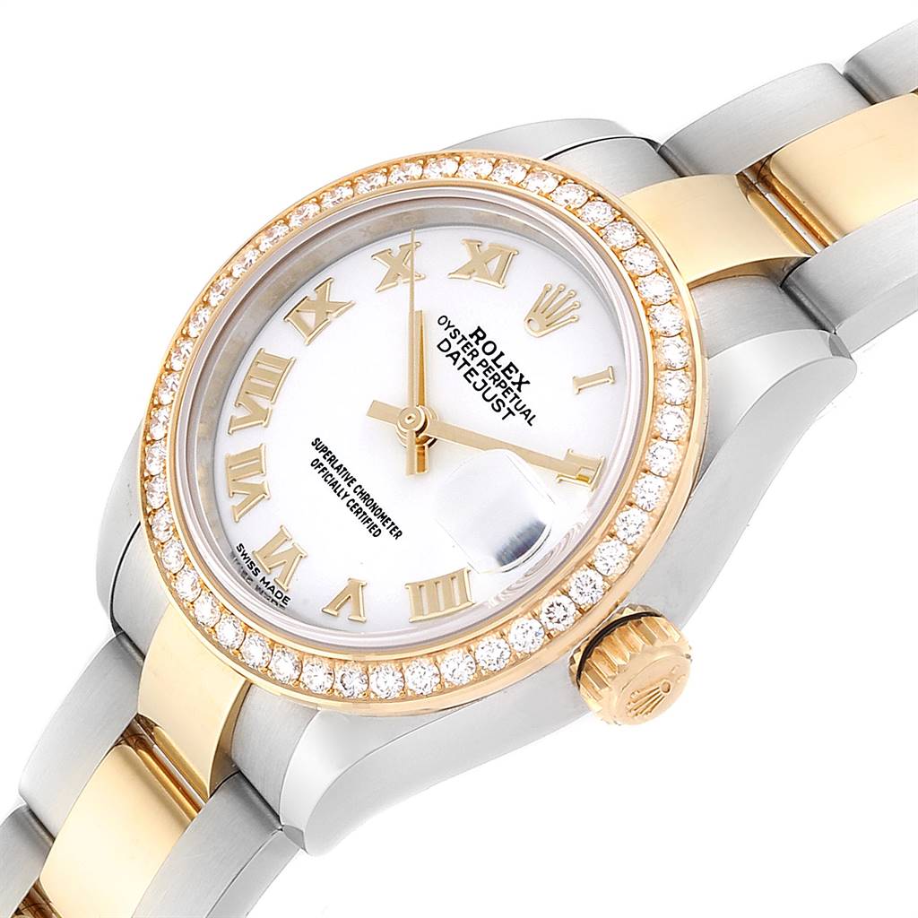 Rolex Lady-Datejust 28mm 279383RBR White Roman Dial Yellow Rolesor Oyster Bracelet - Image 5