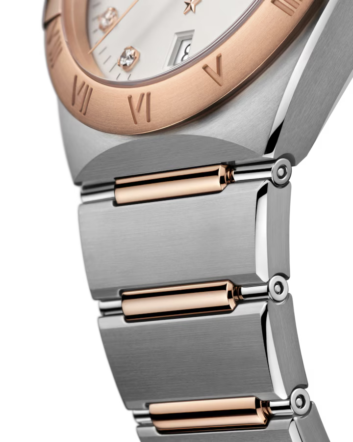 Omega Constellation 39mm Silver Dial with Diamonds Stainless Steel and Sedna�?18k Rose Gold Bracelet 131.20.39.20.52.001 - Image 3