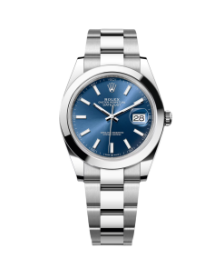 Alternative view of Rolex Datejust 41mm 126300 Blue Index Jubilee Stainless Steel Men’s Watch