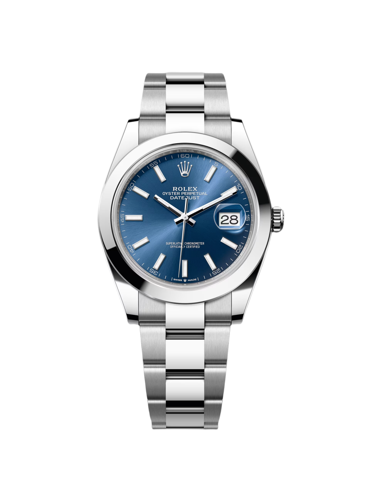 Rolex Datejust 41mm 126300 Blue Index Jubilee Stainless Steel Men’s Watch - Image 2