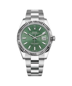 Rolex  Datejust 41mm 126334 Mint Green Fluted Motif Dial Oyster Bracelet