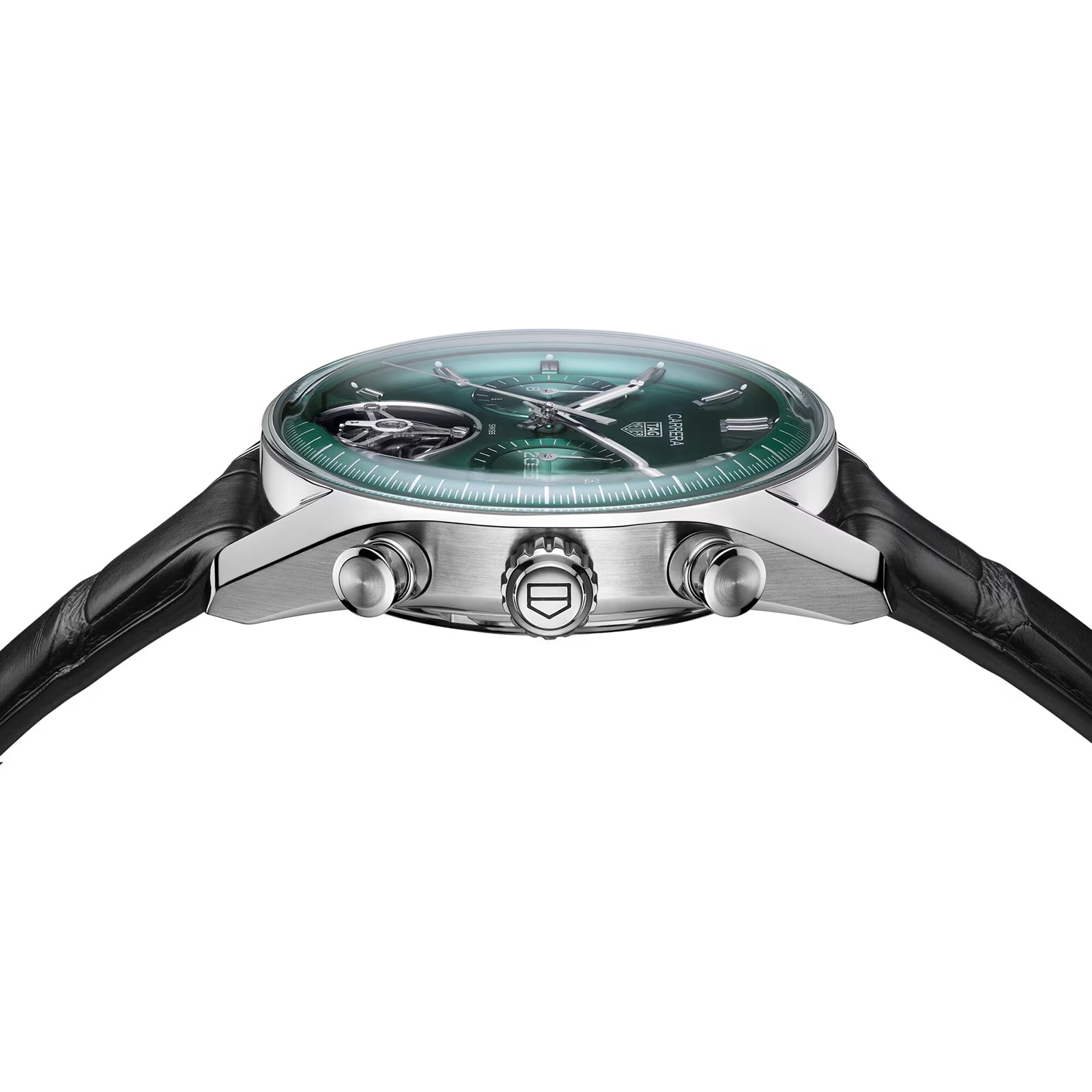 TAG Heuer Carrera Chronograph Tourbillon 42mm Mens Watch Green CBS5011.FC6566 - Image 3