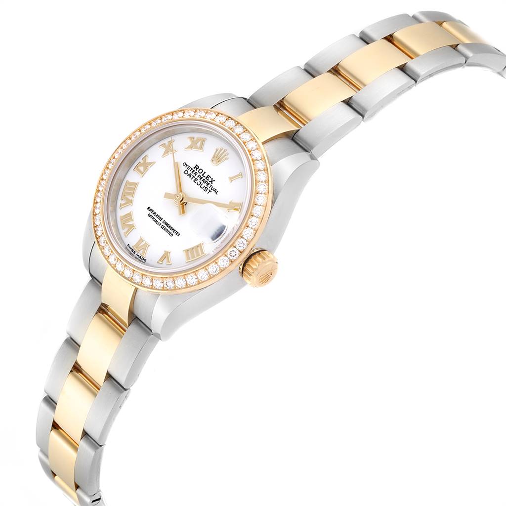 Rolex Lady-Datejust 28mm 279383RBR White Roman Dial Yellow Rolesor Oyster Bracelet - Image 6