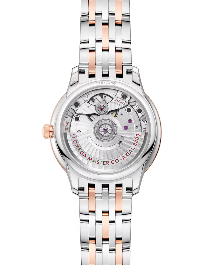 Omega De Ville Prestige 34 mm Silver Dial Stainless Steel and Sedna�?18k Rose Gold Bracelet 434.20.34.20.02.001 - Image 2