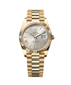 Rolex  Day-Date President 40mm Yellow Gold Silver Roman Dial - 228238