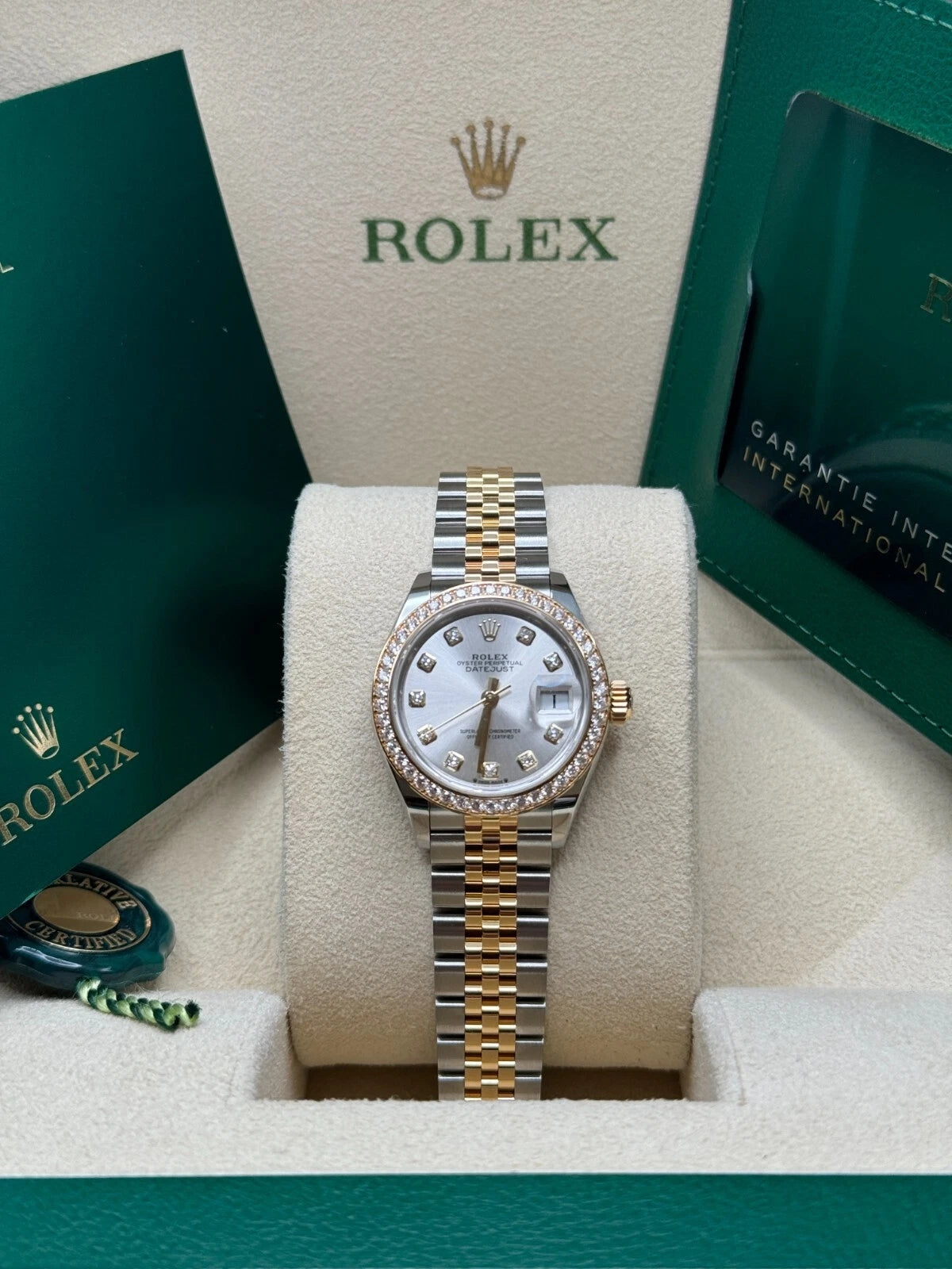 Rolex Lady-Datejust 28mm 279383RBR Silver Diamond Dial Yellow Rolesor Oyster Bracelet - Image 13