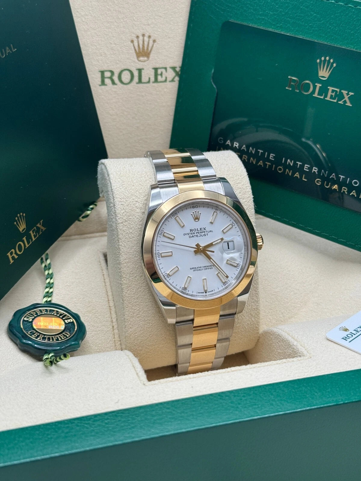 Rolex Datejust 41mm 126303 White Index Oyster Steel and Yellow Gold Mens Watch - Image 3