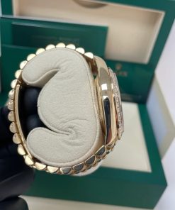 Alternative view of Rolex Day-Date 40mm Champaign Dial and Diamond Bezel Yellow Gold President Bracelet 228348RBR-0008