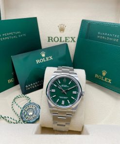 Alternative view of Rolex Oyster Perpetual 36mm 126000-0005 Green Dial Oyster Stainless Steel Bracelet