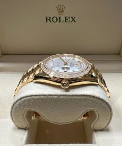 Alternative view of Rolex Day-Date 40mm White Mother-of-Pearl Dial President Watch 228348RBR-0046