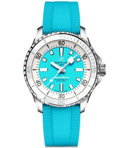 【Free Shipping】【Free Shipping】BREITLINGSuperocean 36mm Turquoise Dial Ladies Automatic Strap Watch