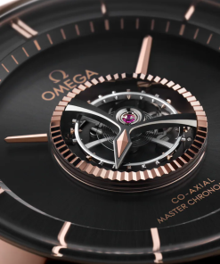 Alternative view of Omega De Ville Tourbillon 43mm Black Dial Sedna�?18k Rose Gold and Canopus Gold�?Strap 529.53.43.22.01.001