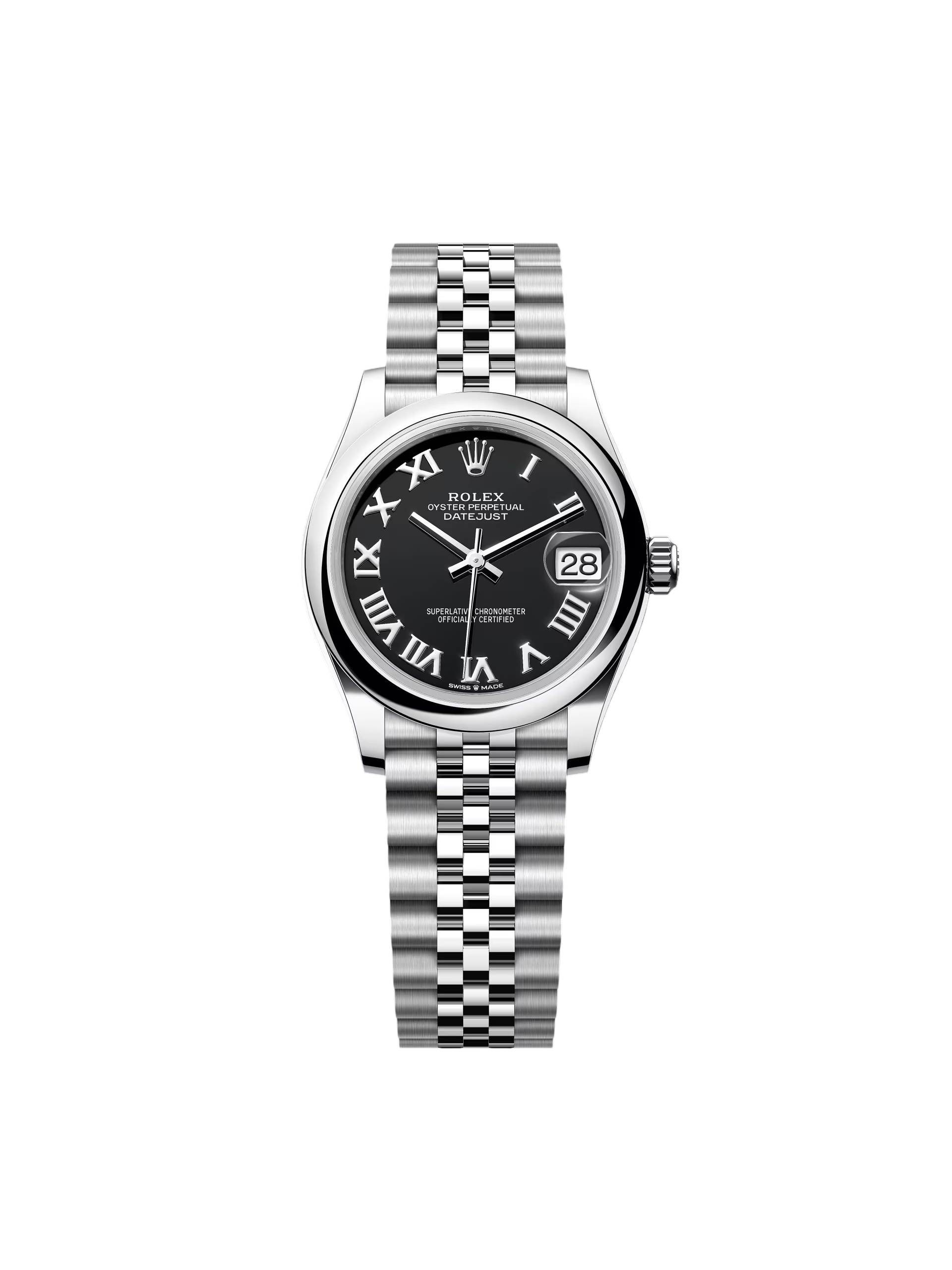 Rolex Datejust m278240-0001/0002 31mm Black Roman Domed Bezel Oyster Oystersteel - Image 5