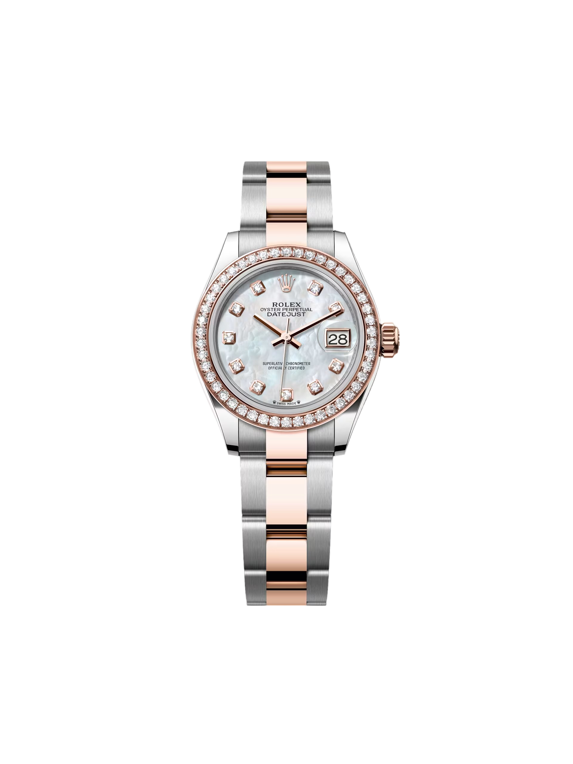 Rolex Lady-Datejust 28mm 279381RBR Mother-of-Pearl Diamond Dial Oyster Bracelet - Image 2