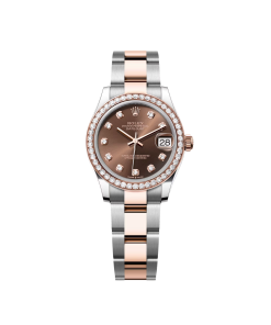 Rolex Datejust m278381-0027/0028 Chocolate Diamond 31mm Dial Diamond-Set Bezel and Oyster Bracelet Watch