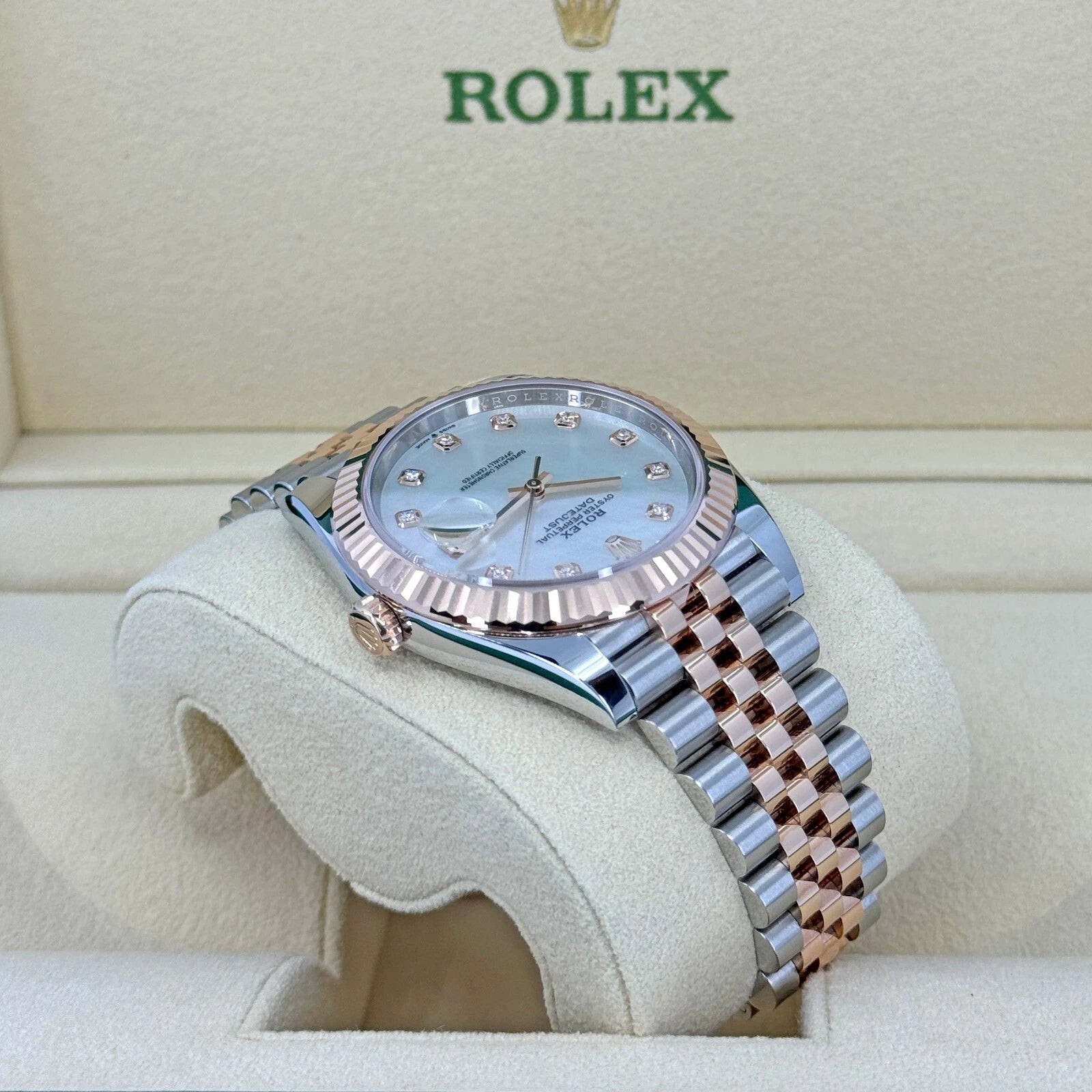 Rolex Datejust 41mm 126331 MOP Diamond Jubilee Steel and Rose Gold Watch - Image 5