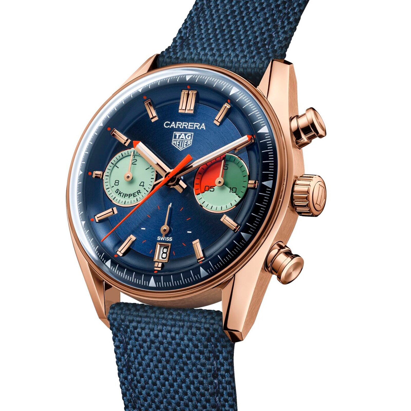 TAG Heuer Carrera Skipper Chronograph 39mm Mens Watch Blue CBS2241.FN8023 - Image 3