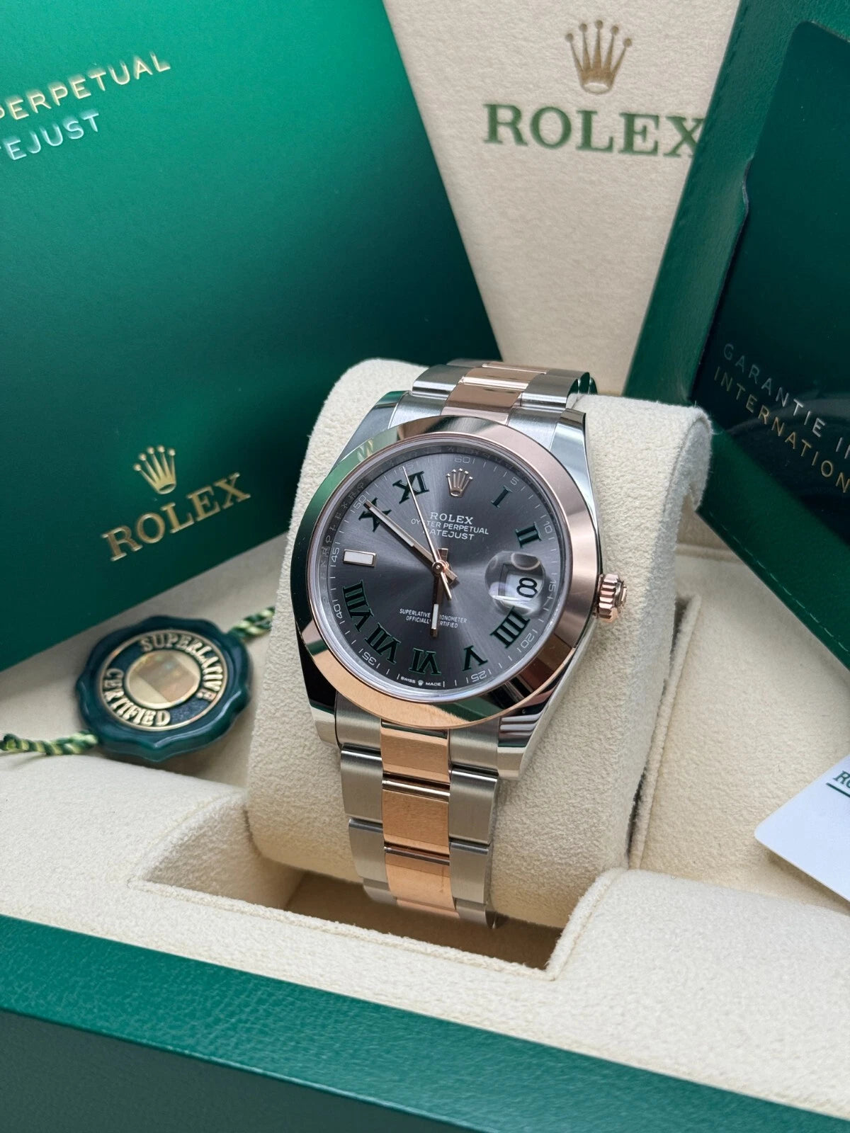 Rolex Datejust 41mm 126331 Oyster Band Steel and Everose Gold Men’s Watch - Image 9