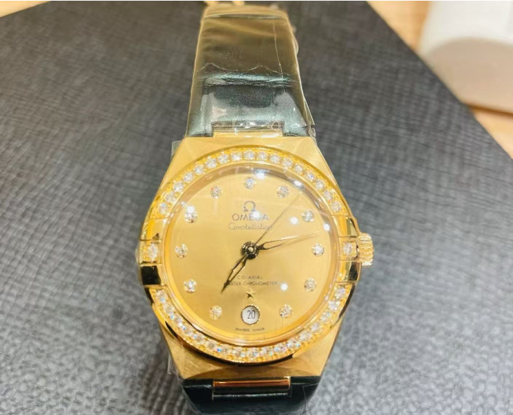 Omega Constellation Ladies' Selection 29mm yellow gold on leather strap 131.58.29.20.58.001 - Image 3