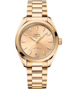 Omega Seamaster Aqua Terra Shades 34 mm Yellow Dial Moonshine�?18k Yellow Gold Bracelet 220.50.34.20.08.001
