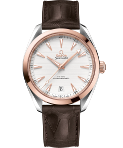 OMEGA Seamaster Aqua Terra 41 mm   Silver Dial Stainless Steel and Sedna�?18k Rose Gold Strap 220.23.41.21.02.001